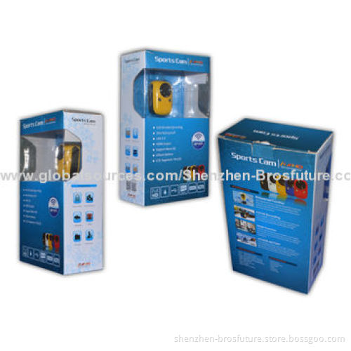 Sports Video Camera, Supports 1,080P Full HD, 30m Waterproof with Good QualityNew
